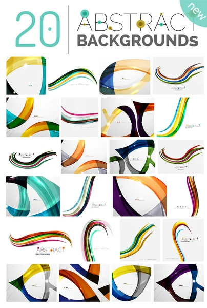 Set of dynamic waves — Stock Vector