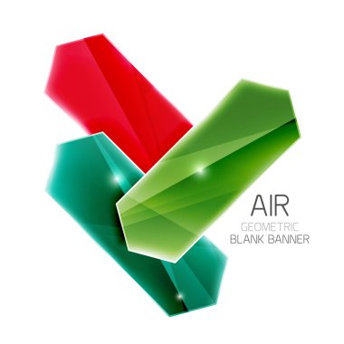 Boş renkli parlak ok çizgili metin için