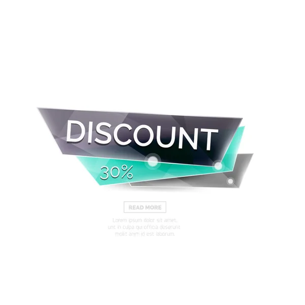 Forma geometrică vectorială banner ad promo — Vector de stoc