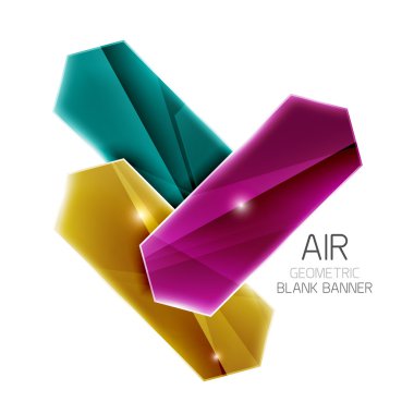 Boş renkli parlak ok çizgili metin için