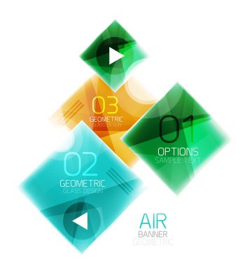 Parlak renkli geometrik iş soyut infographics şablonu