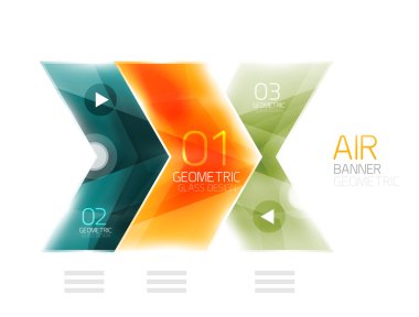 Renkli parlak ok web kutusu