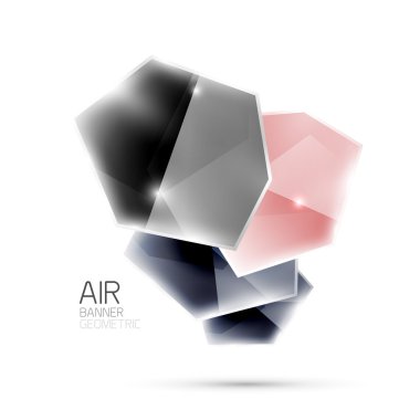 Parlak elemanları. Beyaz geometrik soyut şekilleri. Arka plan