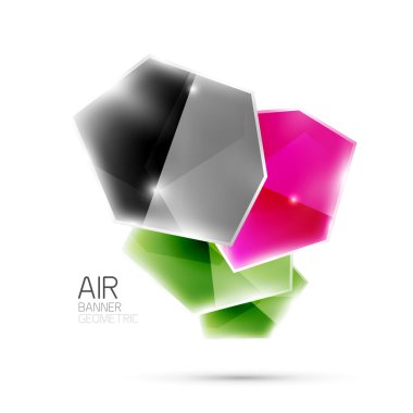 Parlak elemanları. Beyaz geometrik soyut şekilleri. Arka plan