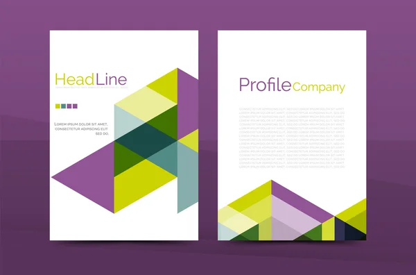 Modèle vectoriel de couverture de brochure d'entreprise couleur — Image vectorielle