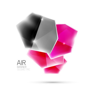 Renkli parlak geometrik levha