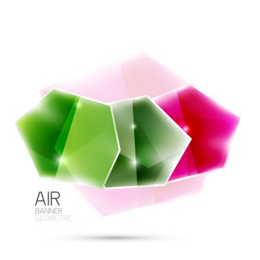 Renkli parlak geometrik levha