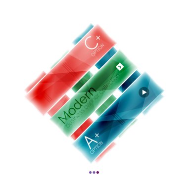 Renkli çizgili cam geometrik infographics. İş şablonu