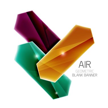 Boş renkli parlak ok çizgili metin için