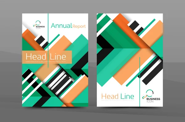 Diseño del folleto de portada del informe anual — Vector de stock
