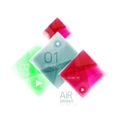 Seçeneği ile renkli geometrik kareler. Infographic arka plan