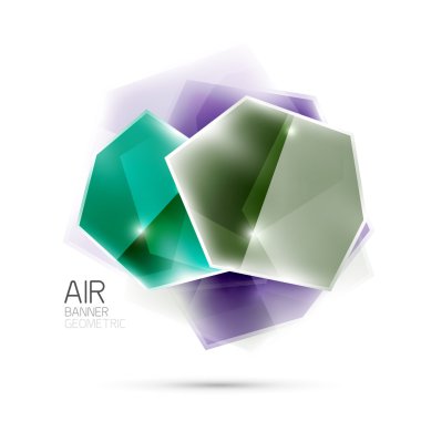 Soyut parlak renkli geometrik kompozisyon