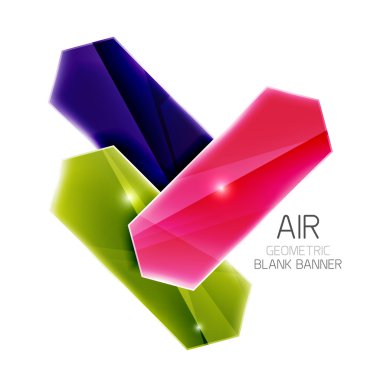 Boş renkli parlak ok çizgili metin için