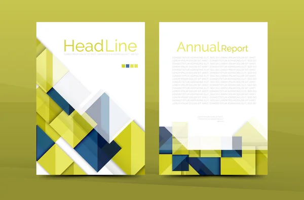 Geometrische a4 Titelseite, Geschäftsbericht Druckvorlage — Stockvektor