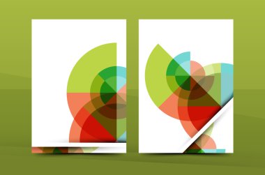 Geometrik mozaik tasarımı, a4 boyutu iş kurumsal yazışma mektup kapak