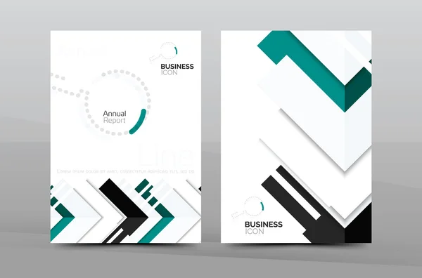 Design of annual report cover brochure — Stock Vector