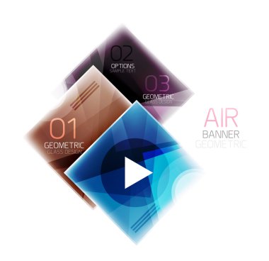 Parlak renkli kareler