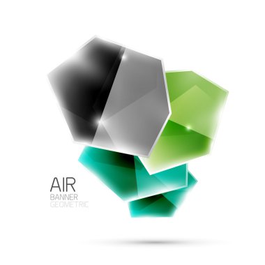 Parlak elemanları. Beyaz geometrik soyut şekilleri. Arka plan