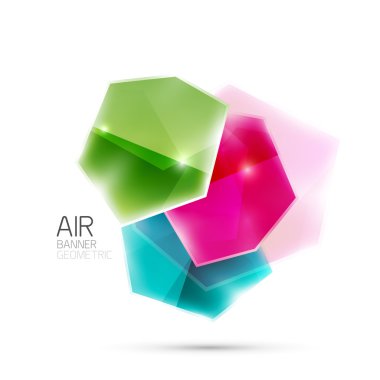 Parlak elemanları. Beyaz geometrik soyut şekilleri. Arka plan