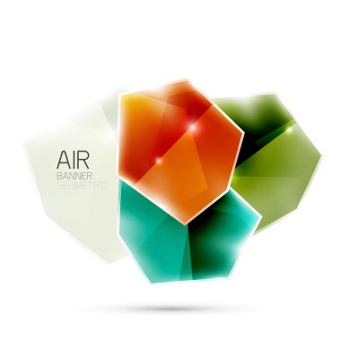 Parlak elemanları. Beyaz geometrik soyut şekilleri. Arka plan