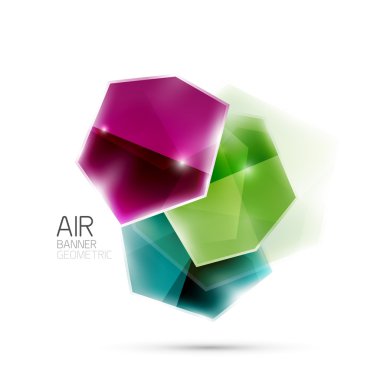 Parlak elemanları. Beyaz geometrik soyut şekilleri. Arka plan