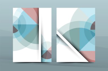 Geometrik mozaik tasarımı, a4 boyutu iş kurumsal yazışma mektup kapak