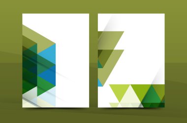 Geometrik mozaik tasarımı, a4 boyutu iş kurumsal yazışma mektup kapak