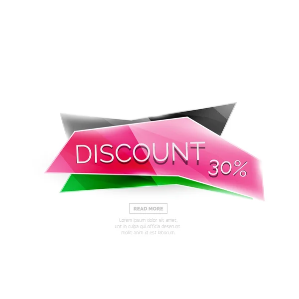 Διάνυσμα γεωμετρικό σχήμα διαφημιστικό banner promo — Διανυσματικό Αρχείο