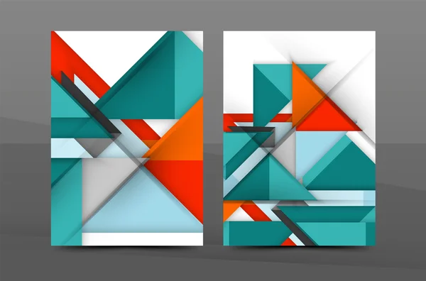 Modèle d'impression d'entreprise A4 géométrique coloré — Image vectorielle