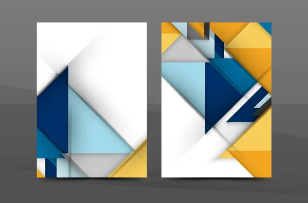 Modèle de rapport annuel carré et triangle — Image vectorielle