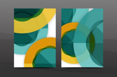 A4 afiş veya yıllık rapor düzeni geometrik şekil tasarım