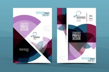 Geometrik tasarım A4 boyutu kapak yazdırma şablonu