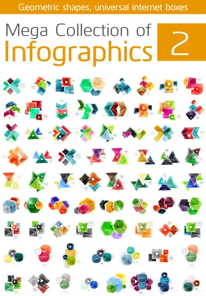 Mega collection de modèles infographiques — Image vectorielle