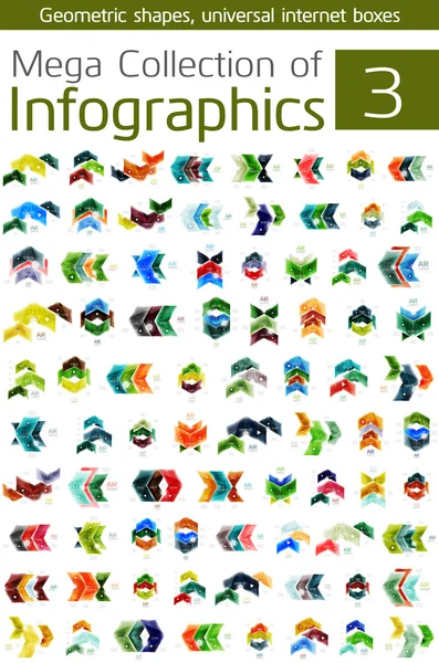 Mega collection de modèles infographiques — Image vectorielle