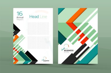 Yıllık rapor kapağı, geometrik tasarım