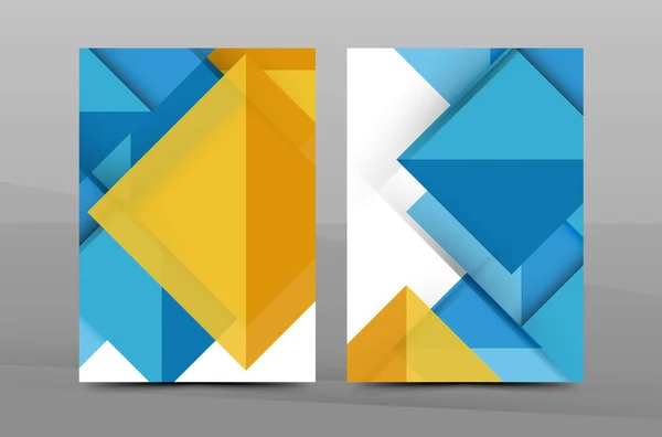 カラフルな幾何学的な A4 ビジネス印刷テンプレート — ストックベクタ