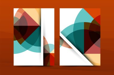 Geometrik mozaik tasarımı, a4 boyutu iş kurumsal yazışma mektup kapak