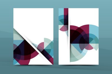 Geometrik mozaik tasarımı, a4 boyutu iş kurumsal yazışma mektup kapak