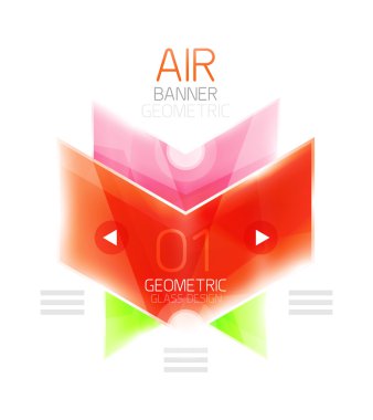 Parlak renk ok şekilleri ile seçenek Infographic ve düğme