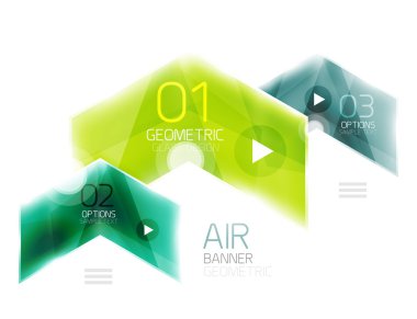 Renkli parlak ok web kutusu