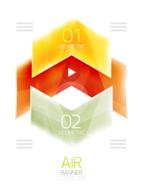 Renkli parlak ok web kutusu