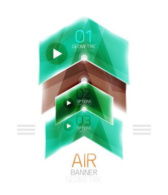 Renkli parlak ok web kutusu