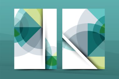 Geometrik tasarım A4 boyutu kapak yazdırma şablonu