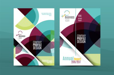 Geometrik tasarım A4 boyutu kapak yazdırma şablonu