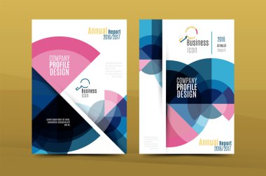 Geometrik tasarım A4 boyutu kapak yazdırma şablonu