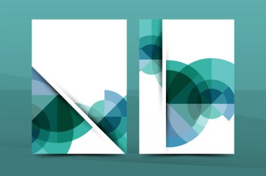 Geometrik tasarım A4 boyutu kapak yazdırma şablonu