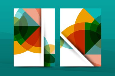 Geometrik mozaik tasarımı, a4 boyutu iş kurumsal yazışma mektup kapak