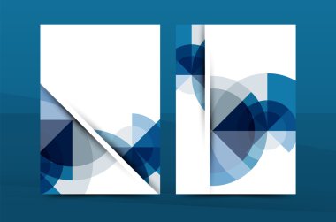 Renkli taze iş A4 kapak şablonu - el ilanı, broşür, kitap dergisi ve faaliyet raporu