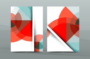 Renkli taze iş A4 kapak şablonu - el ilanı, broşür, kitap dergisi ve faaliyet raporu