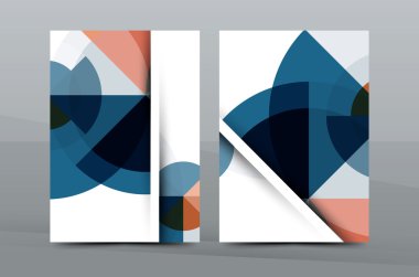 Renkli taze iş A4 kapak şablonu - el ilanı, broşür, kitap dergisi ve faaliyet raporu